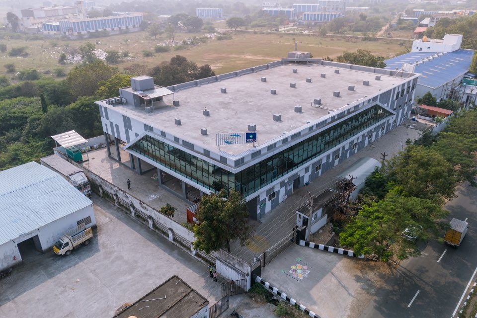 Aerial view of the Kelvin Bio Organics plant at SIPCOT Industrial Park, Sriperumbudur, Chennai