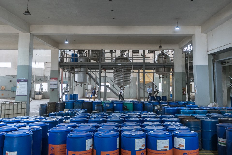 Reactor section at the Kelvin Bio Organics plant in Chennai